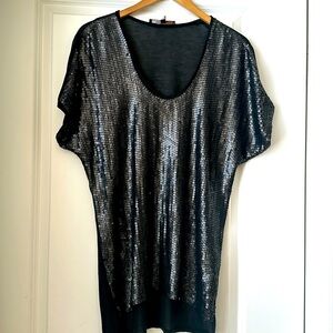 BCBG MAXAZRIA sequin top